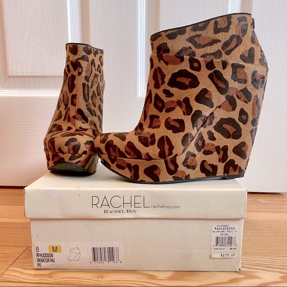 Rachel Roy Leopard Print Booties